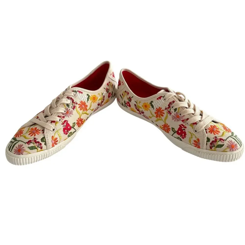 Kate Spade Tennison Sneakers Women’s Size 9 Floral Embroidered – Never Worn
